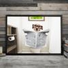 Dog Newspaper Toilet Bathroom Wall Art Canvas Painting Nordic Posters and Prints Wall Pictures for Living Room Restroom Decor