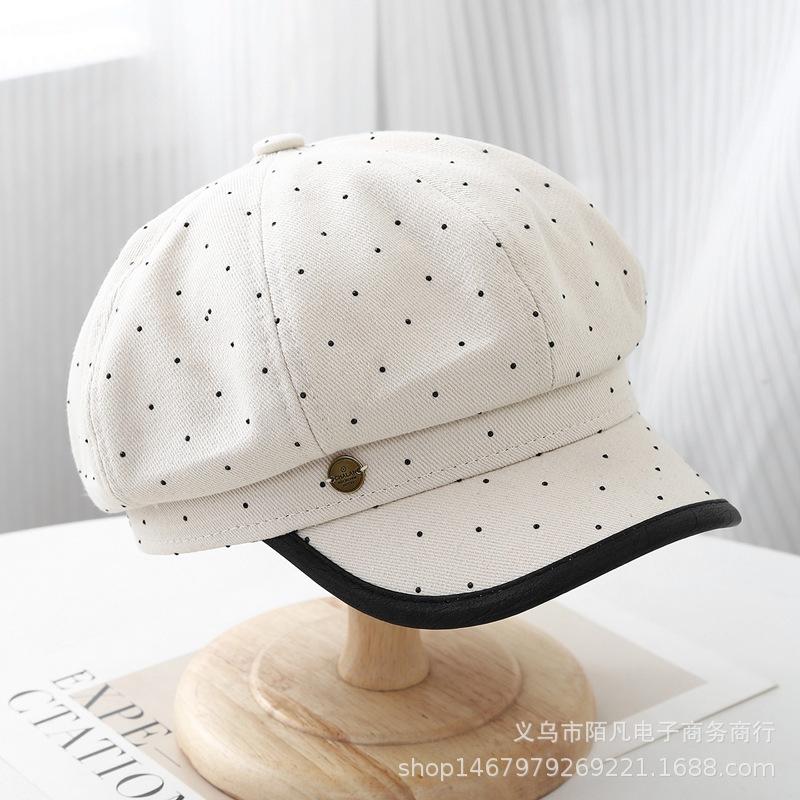 Autumn and winter new fashion octagonal hat children's trendy versatile British retro sunscreen beret