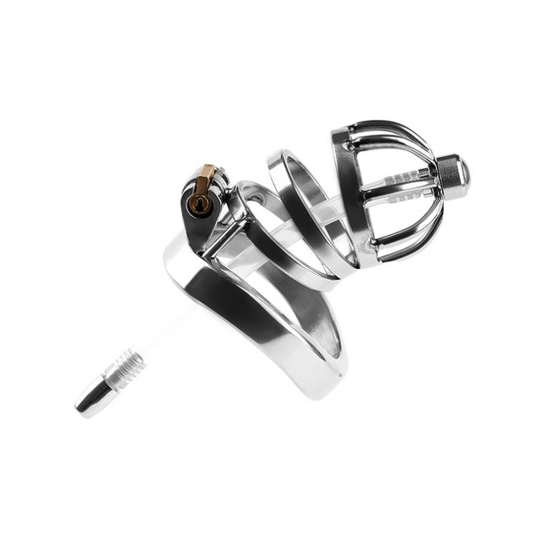 Penis Lock  Stainless Steel Chastity Cage With Tube Dick Lock Metal Chastity Device Penis Cage Bdsm Sex Toys for Men Juguetes Se