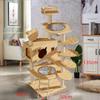 Solid Wood Multi-Level Cat Tree & Activity Center