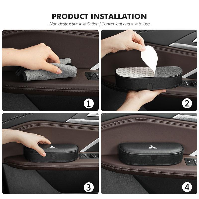 Car Elbow Support Door Storage Box Seat Armrest Support For Mitsubishi Outlander Lancer L200 ASX Pajero Grandis Eclipse