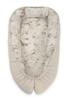 Baby Cocoon, Double-sided, Playpen, Swaddle, Premium BOBONO - Peonies Beige/stone Gray