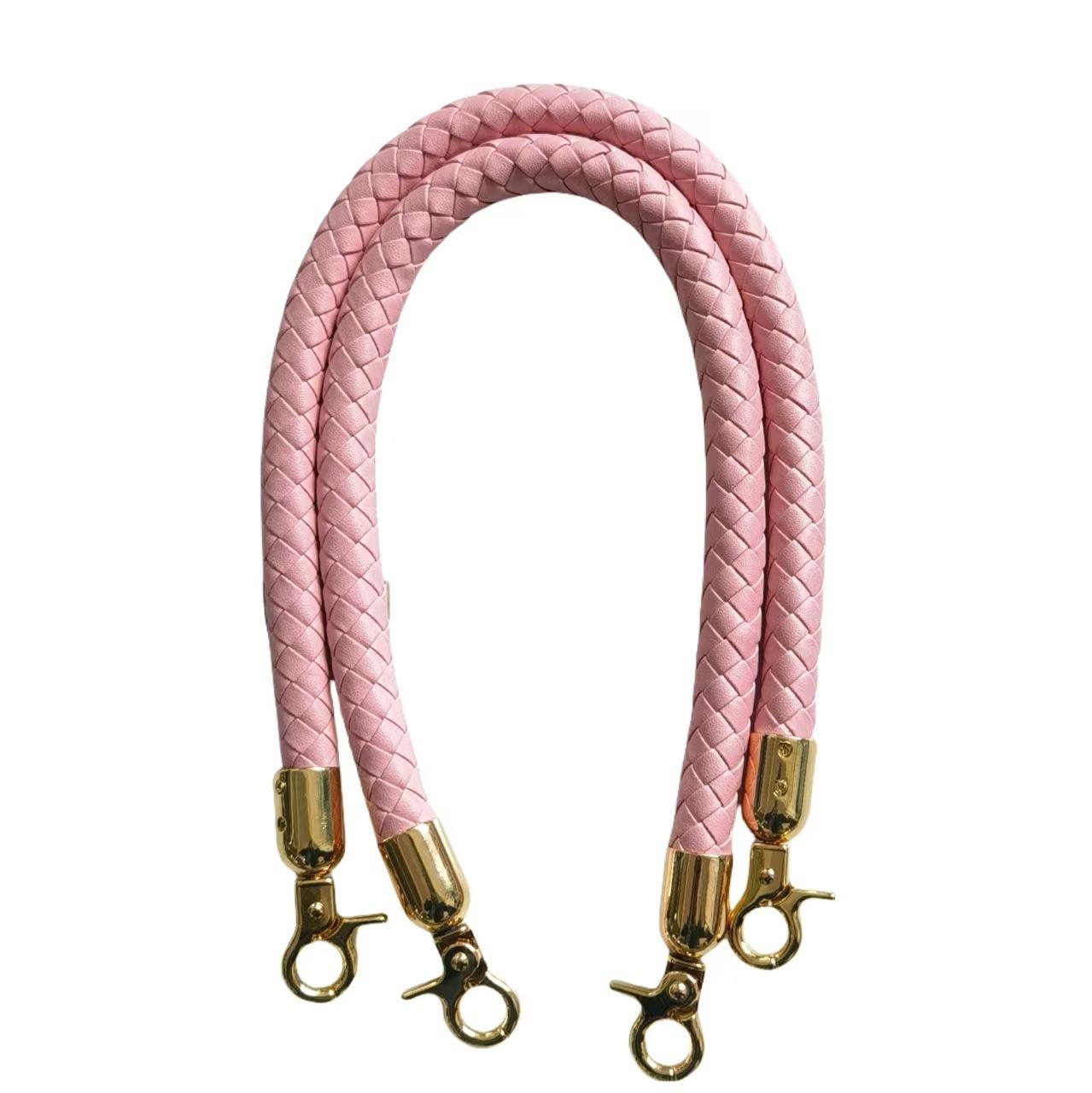 

PU Woven Handbag For Women, Replaceable Bag With Shoulder Strap One Size розовый