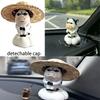 Cute Grass Cow Figure Ugly-cute Car Ornament Emo Center Console Decoration  Center Console