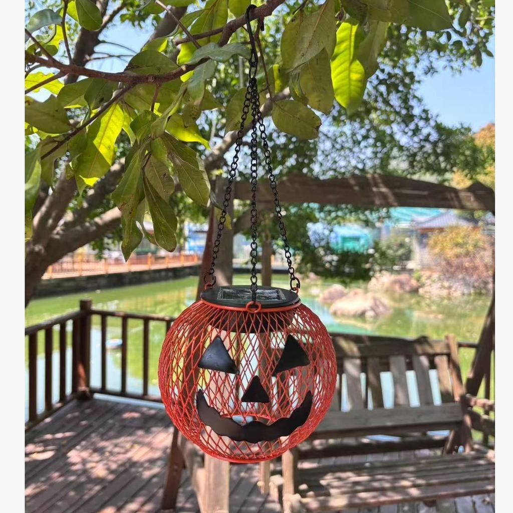 Outdoor Hanging Lights Pumpkin and Tennis Ball Shape for Garden Yard Decoration