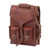 Brown Premium Leather Laptop Backpack Work Stylish and Practical 2-in-1 Design