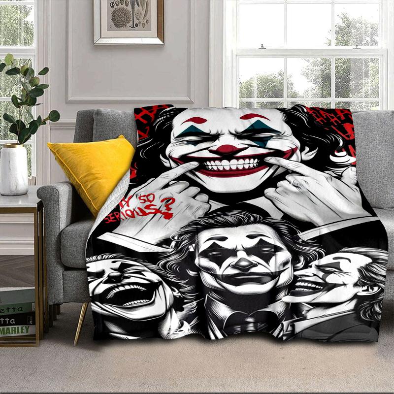 Coole Clowns-Muster-Decke Flanell-Decke für Bett, Sofa, Camping, Wandern, Picknick-Zubehör, Geschenk für Familie, Fan-Geschenke