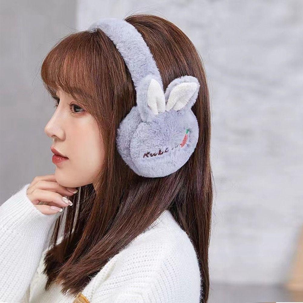 Wind Proof Keep Warmer Rabbit Ear Children Ear Cover Plush Earmuffs Women Earmuffs Winter Ear Cover