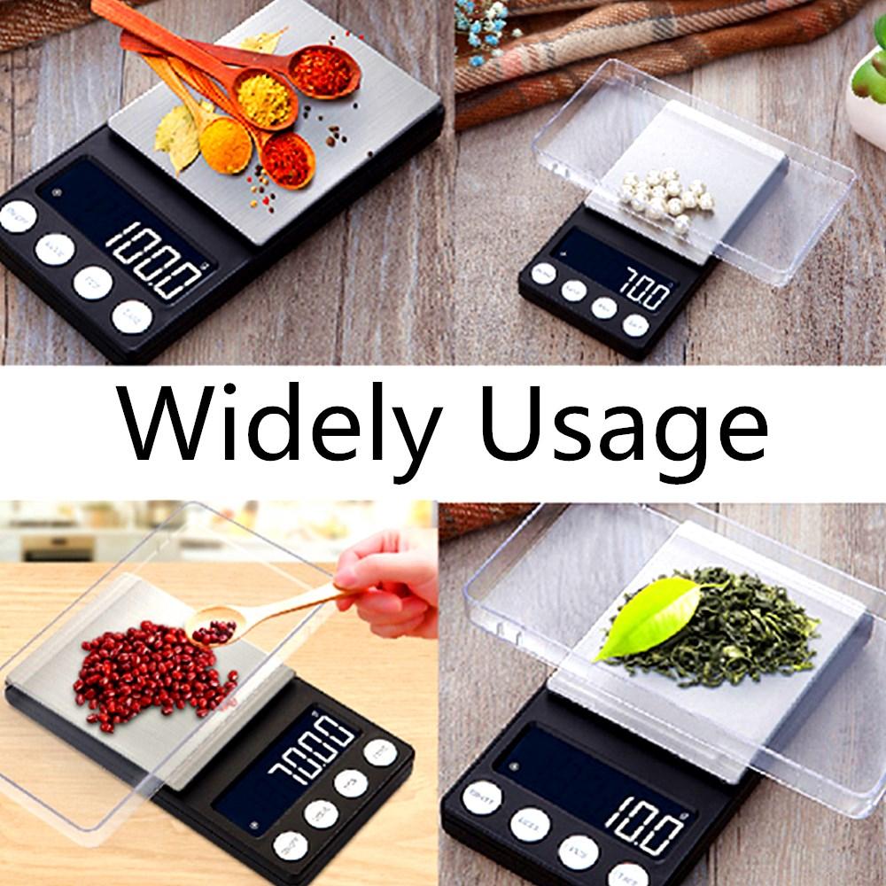 Multi-function 500g/0.01g Food Kitchen Scale Digital LCD Display Stainless Steel Weighing Food Scale Cooking Tools Balance