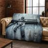 Gun Pistol Ammunition Bullet Cartridge Flannel Blanket Soft Warm Throw Blanket for Bedroom Living Room Bed Travel Camping Picnic