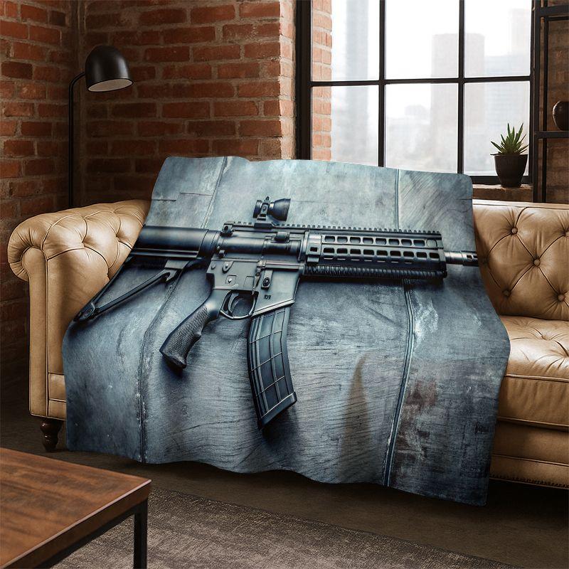 Gun Pistol Ammunition Bullet Cartridge Flannel Blanket Soft Warm Throw Blanket for Bedroom Living Room Bed Travel Camping Picnic