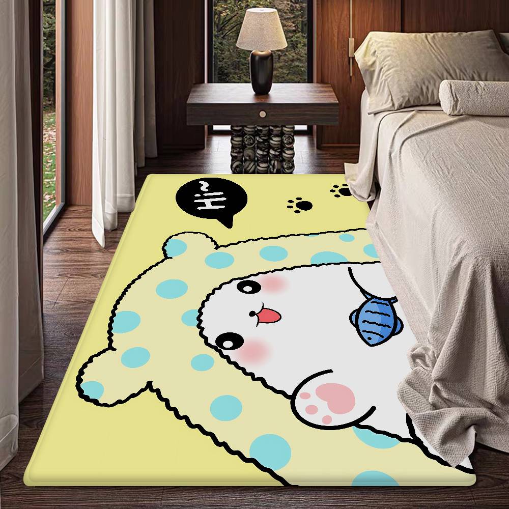 M-Moppu Floor Mat INS Style Soft Bedroom Floor House Laundry Room Mat Anti-skid Household Carpets