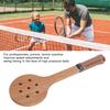 Wood Padel Training Paddle Perforated Head Tennis Practice Bat  Ball Hitting Drill