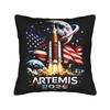 Artemis II 2026 Mission to the Moon Pillow Cover Retro Trendy Pillow Case For Chair Sofa Home Decor Soft Cushion Cover Present