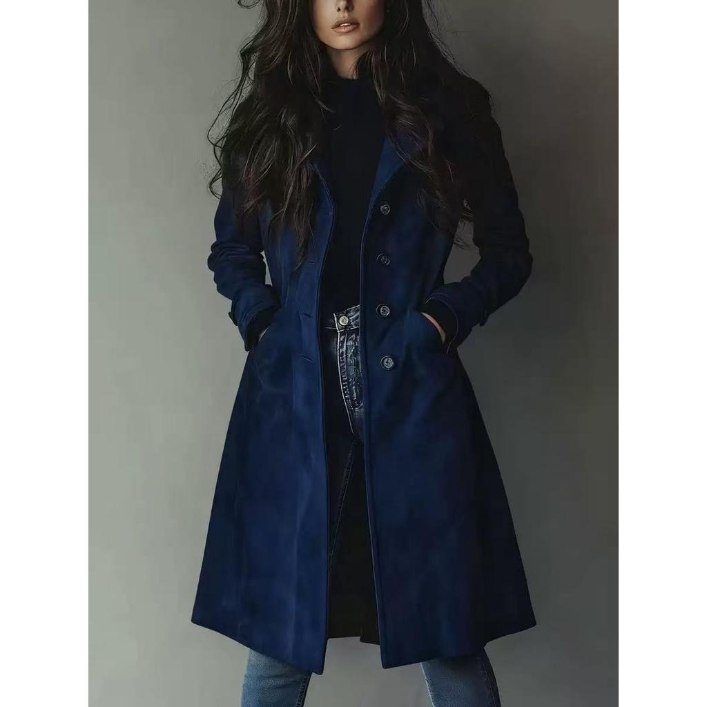 Western Style Women's Faux Suede Waist-Cinched Coat, Comfortable Casual Fashion Outerwear for Women