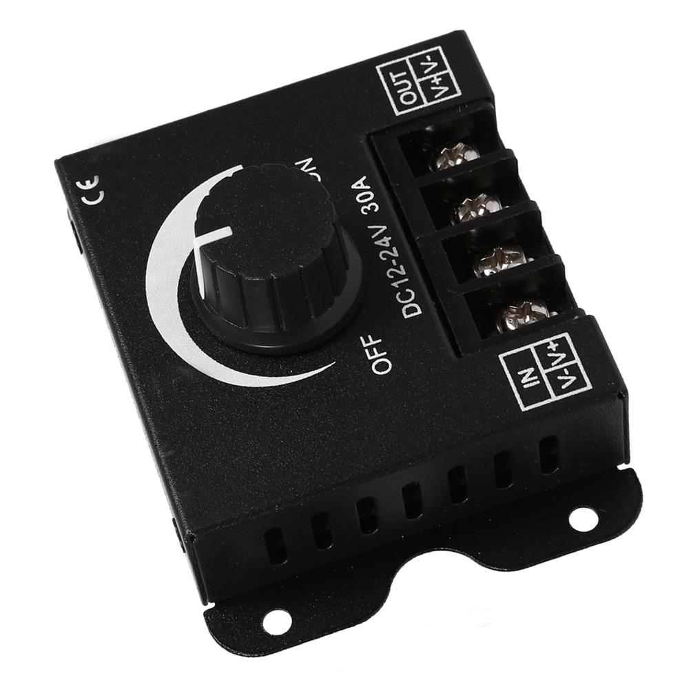 30A Current LED Dimmer Switch 12V-24V DC Adjustable Brightness Controller  Under Cabinet Lighting