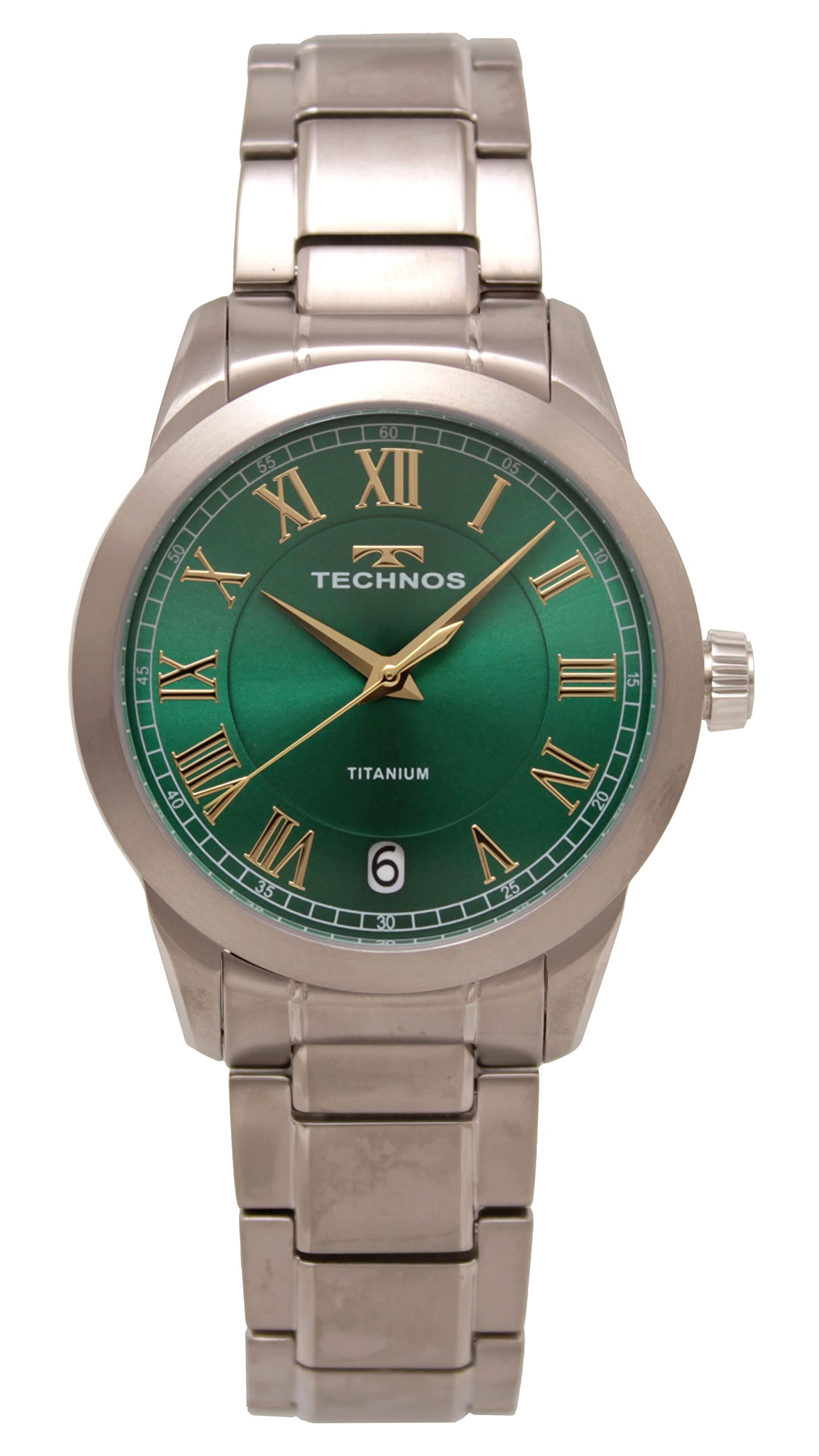 

[Technos] Мужские серебряные часы Date Titanium T9B56IM