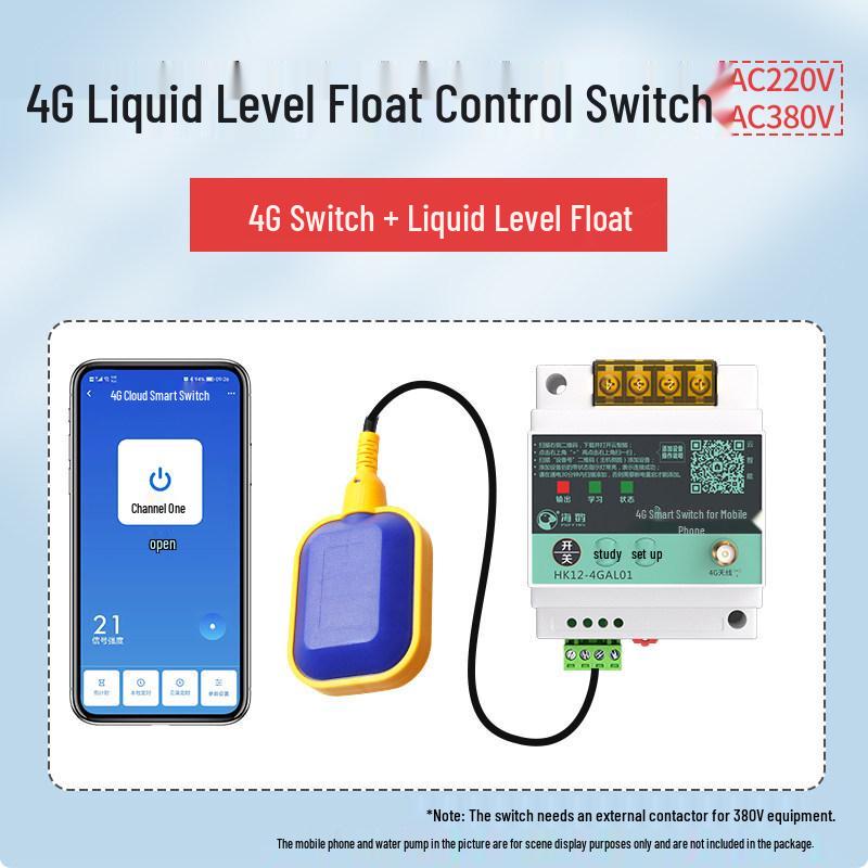 Полностью автоматический беспроводной контроллер уровня воды с насосом и поплавковым выключателем для водонапорных башен