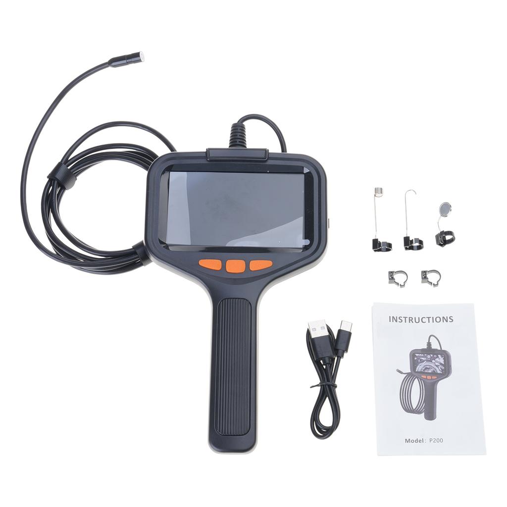 Ergonomic Automotive Inspection Camera with Flexible Cable Handheld Borescope Camera for Narrow Space Diagnostics