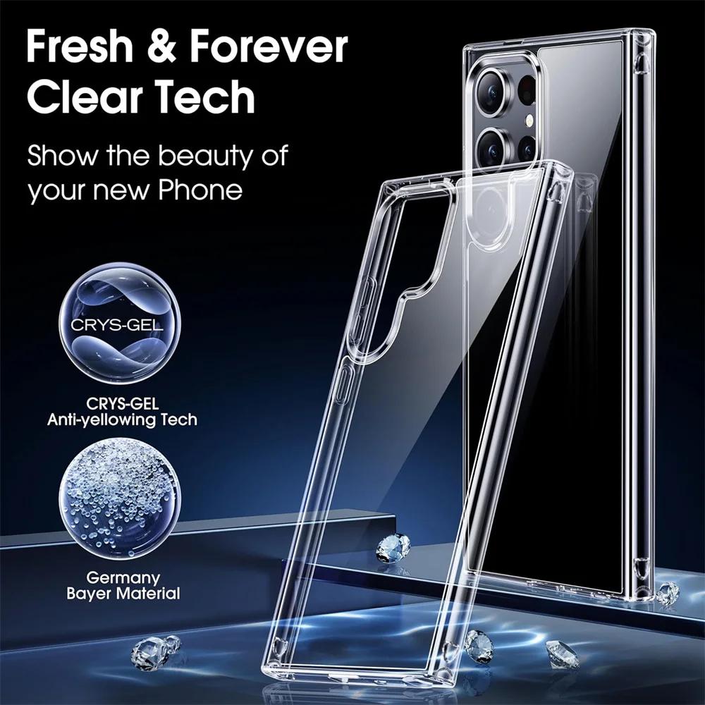 Transparent TPU Samsung Galaxy S25 Ultra Phone Case S25 S24 S23 Ultra for Samsung S22 Case S23 Fe S21 S22 S24 Plus Ultra Cover