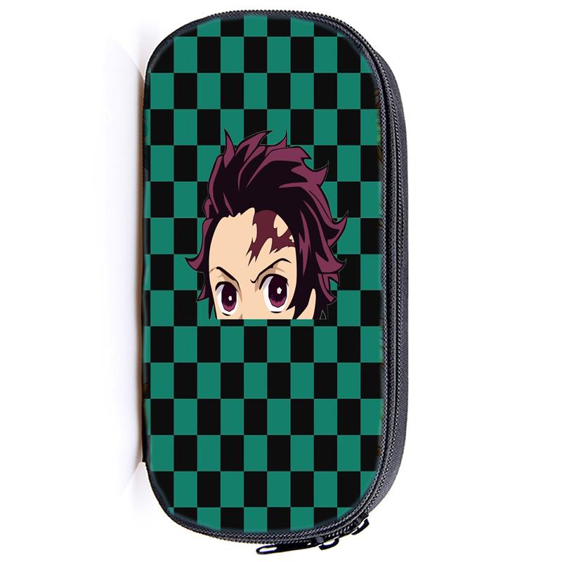 Demon Slayer Kamado Tanjirou Pencil Case Nezuko Boys Girls Kids Zenitsu Kimetsu No Yaiba Pencil Box Students Anime Pen Bags Children Gifts