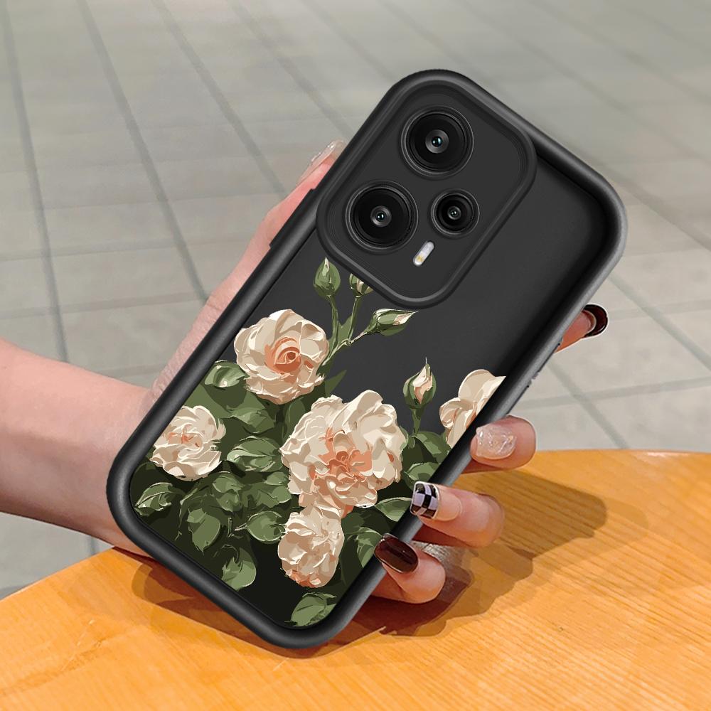 Model de imprimare cu scară pătrată din silicon moale Carcasă pentru telefon Acoperire completă Cameră cu protecție antișoc Carcasă din cauciuc pentru Xiaomi Redmi