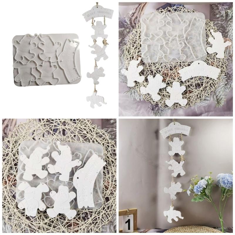 Easy Release Silicone Mold for Holiday Decoration Projects Christmas Tree Pendant Ornament Mould Jewelry Making Tools