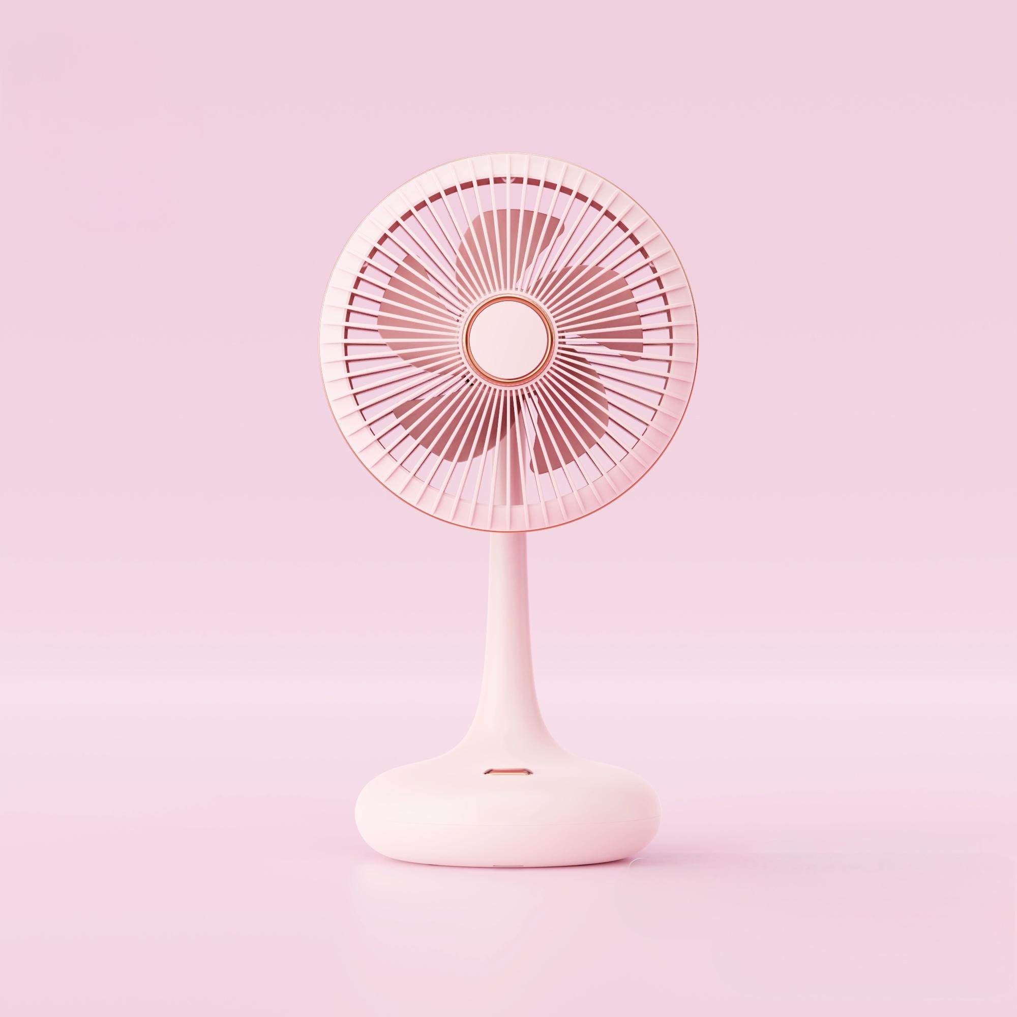 

YS-2531-usb desktop fan Smooth Body Design Desktop Fan - Light Green and Light Blue Options for Summer Cooling рожевий