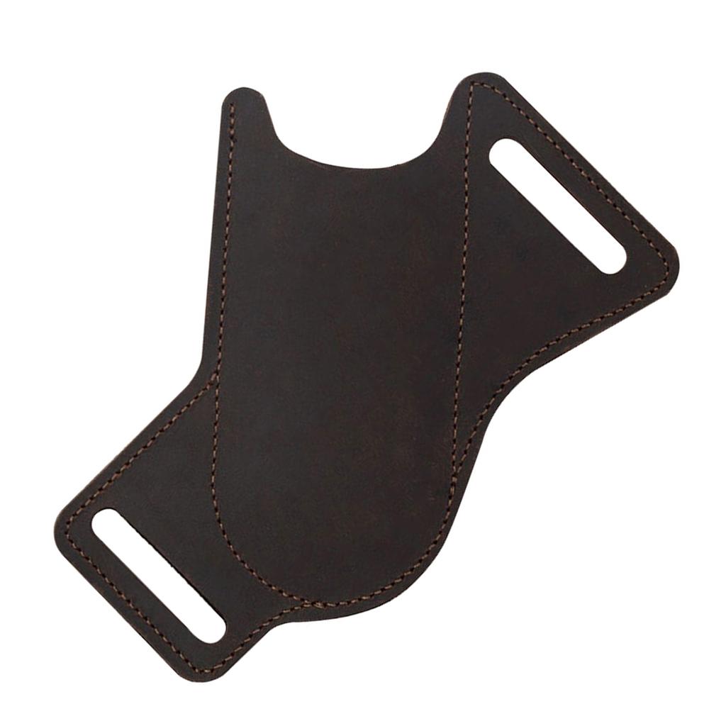Handmade Leather Pocket Knife Sheath for Belt Folding Knife Sheath for Man Cross Draw Right Side Carry Open Top