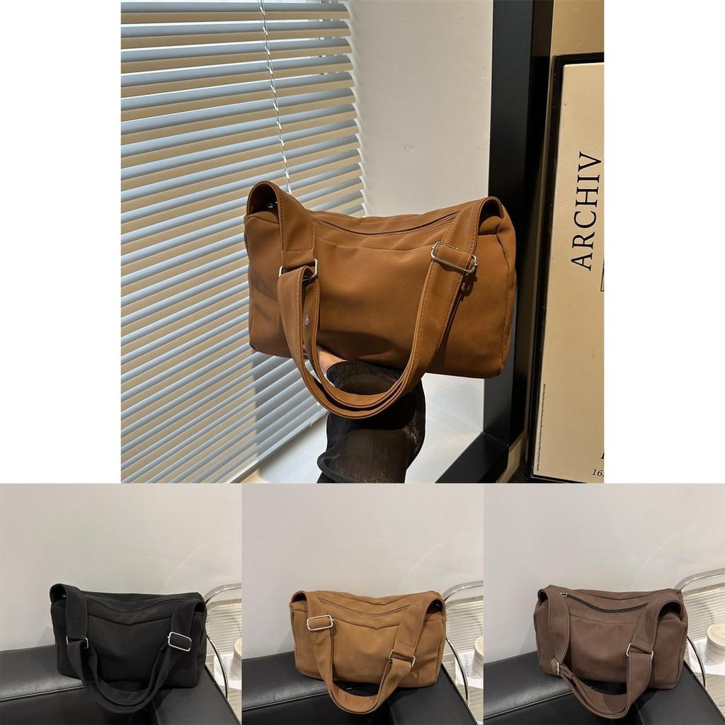 Large Capacity Trendy Fall Fashion Minimalist Design Stylish Pillow Bag For Daily Use In Black Brown And Coffee Colors