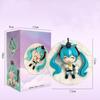 Em Estoque Anime Hatsune Miku Versão Q Feito à Mão Figuras de Ação Dormindo Modelo de PVC Decoração Moda de Animação Brinquedo Presentes de Feriado