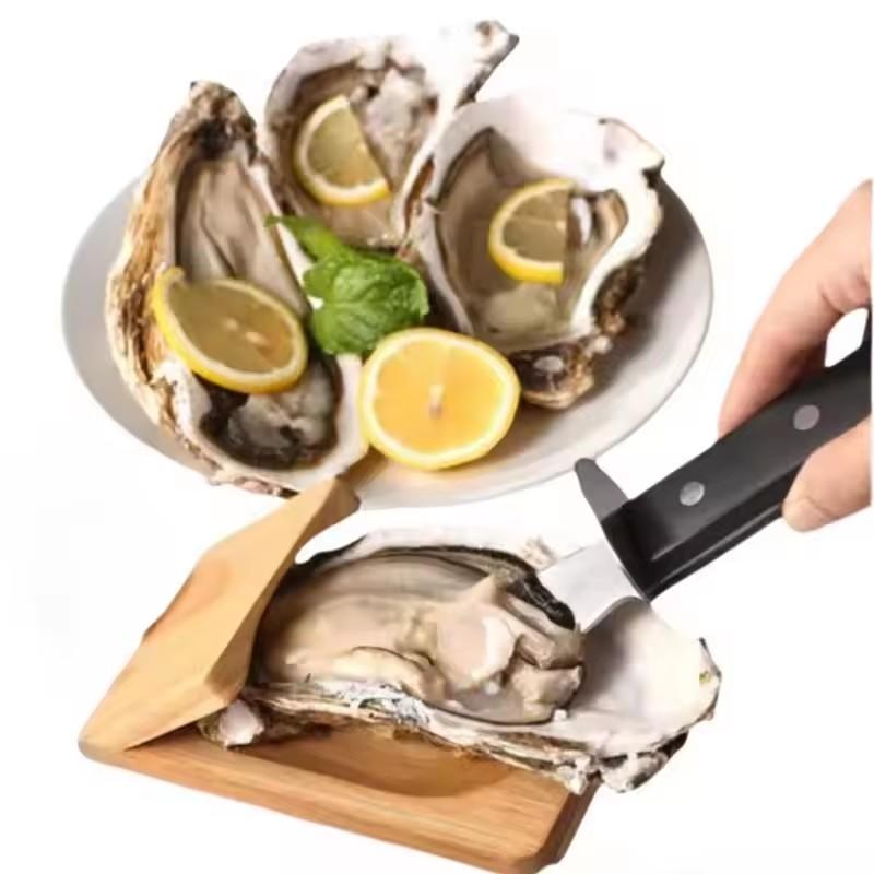 2026 Nuova Pinza per Aprire Ostriche, Set di Pinze Apri Ostriche in Legno, Set Coltello Apri Ostriche, Pinza per Aprire Ostriche Strumenti per Frutti di Mare