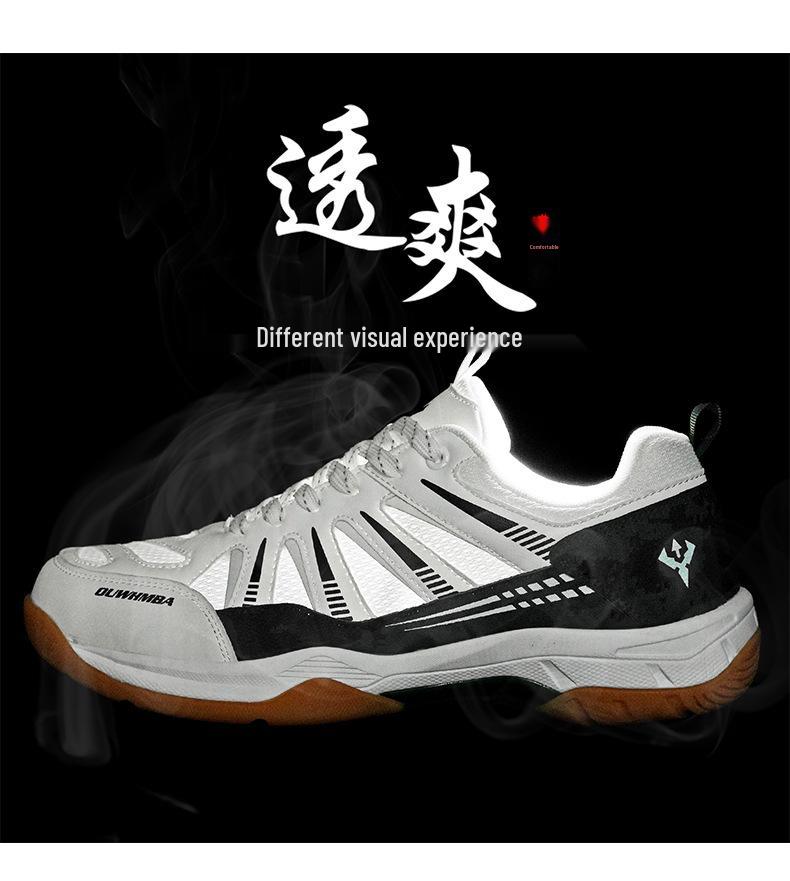 Unisex Non-slip Breathable Badminton Shoes - Shock-Absorbing, Wear-Resistant for Outdoor Training