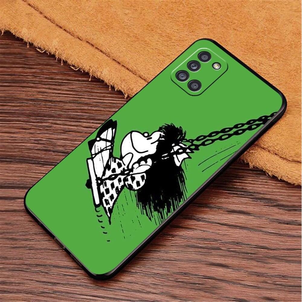 Phone Coque Mafalda Girl For Samsung Galaxy A51 A71 A31 A41 A72 A52 A12 A21s A02s A32 4G A33 A22 A53 A52s 5G A13 A23 Cover