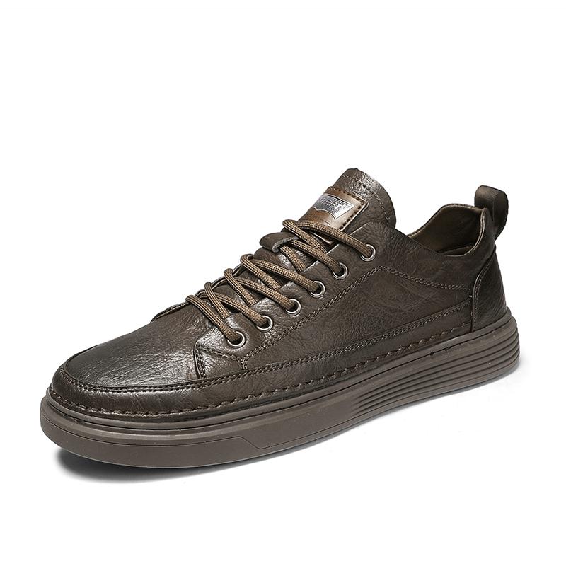 

Модные мужские оксфорды на толстой подошве, туфли с низким верхом, мужская деловая повседневная обувь, осенняя универсальная обувь для активного отдыха 44 хаки