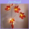 Lebendiger Weihnachtsanhänger Ahornblätter Beleuchteter Herbstkranz Mit 10/20/30 LED-Lichterketten Für Festliche Dekoration