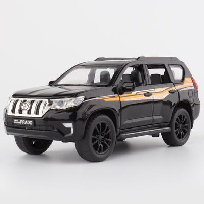 Modello di auto in lega Toyota Land Cruiser Prado in scala 1/32, veicoli fuoristrada giocattoli pressofusi simulazione con suono e luce regalo per bambini