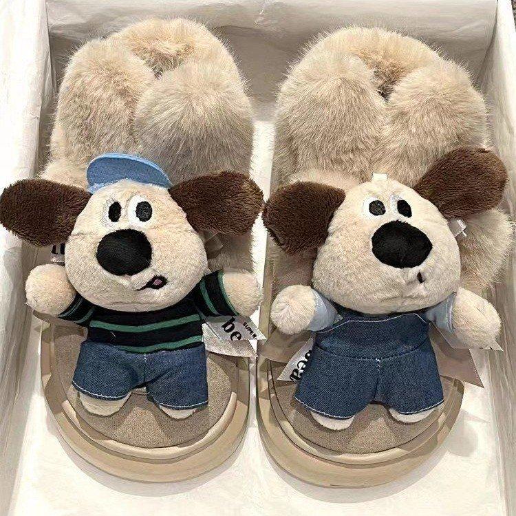 Snow cotton shoes thickened outside the head to keep warm, autumn velvet cute cotton boots