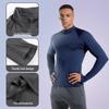 Herren Schnelltrocknendes Elastisches Langarm-Sport-T-Shirt für Laufen und Basketball - Frühling/Herbst.