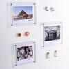 Oboustranný akrylový magnetický fotorámeček na 3palcové polaroidy - DIY průhledný stojánek a ozdobný výstavní stojan