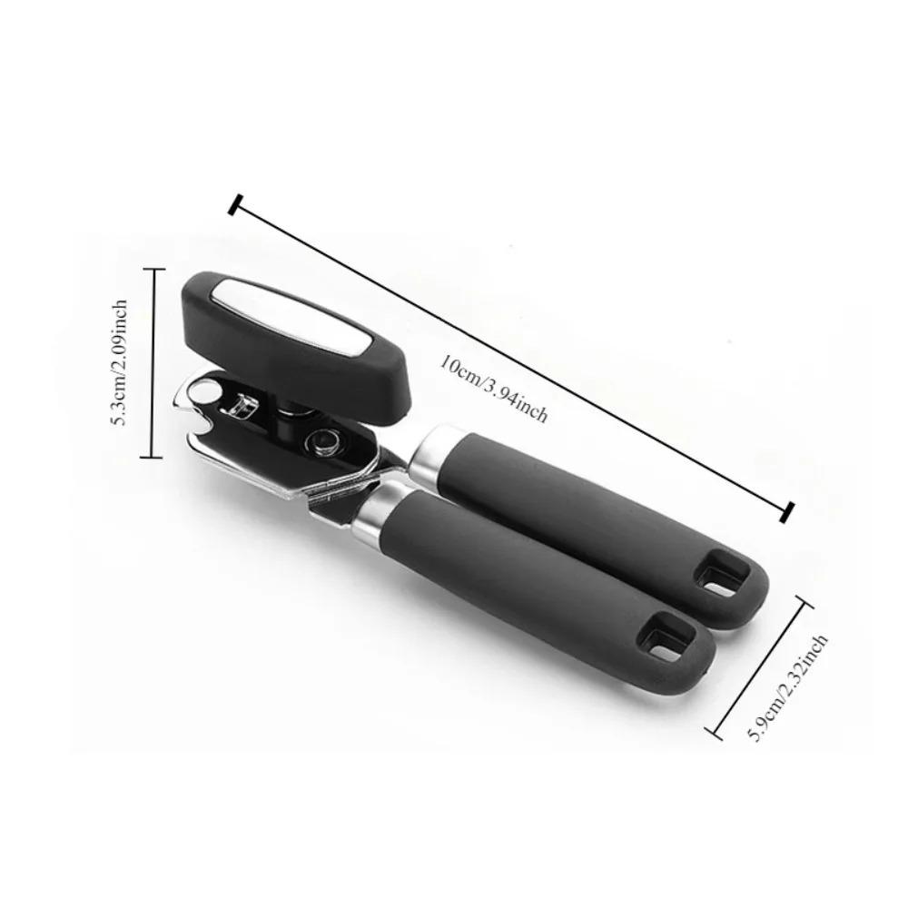 Manual Can Opener Stainless Steel Smooth Edge Hand Held Can Opener Heavy Duty Multifunctional Bottle Opener Easy Turn Knob