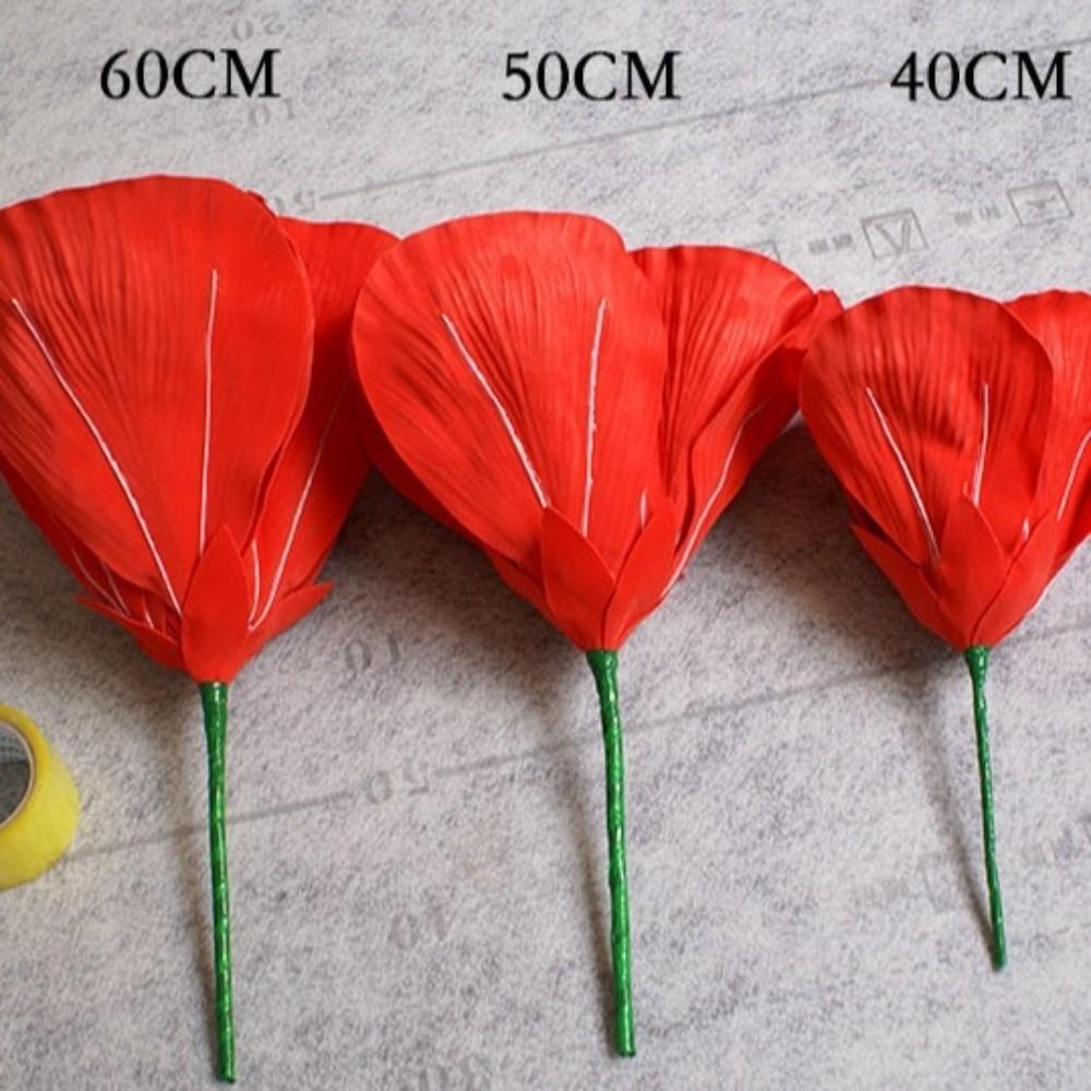 60 cm Jättelik PE-skumros PE-skummaterial Blommor Dekoration Simulering Blommor Simulering Gren Vägg Väg Citerad