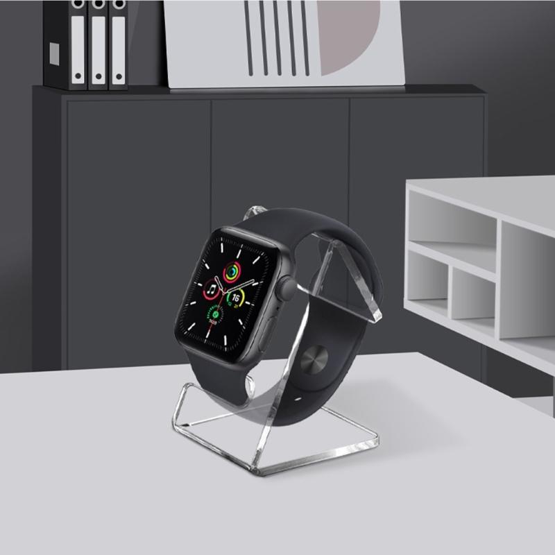 Premium Clear Watch Holder with Tilted Display Angle for Jewelry Photography Acrylic Watch Display Stand
