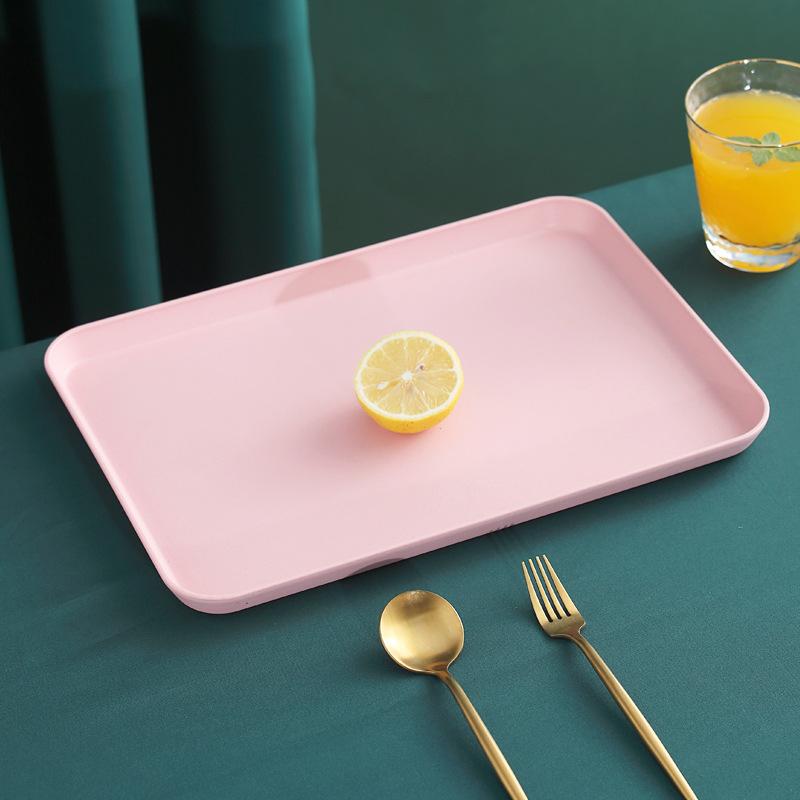 Tea Tray Living Room Cup Tea Cup Tray Household Rectangular Water Cup Tea Cup Tray Fruit Tray Nordic Plastic