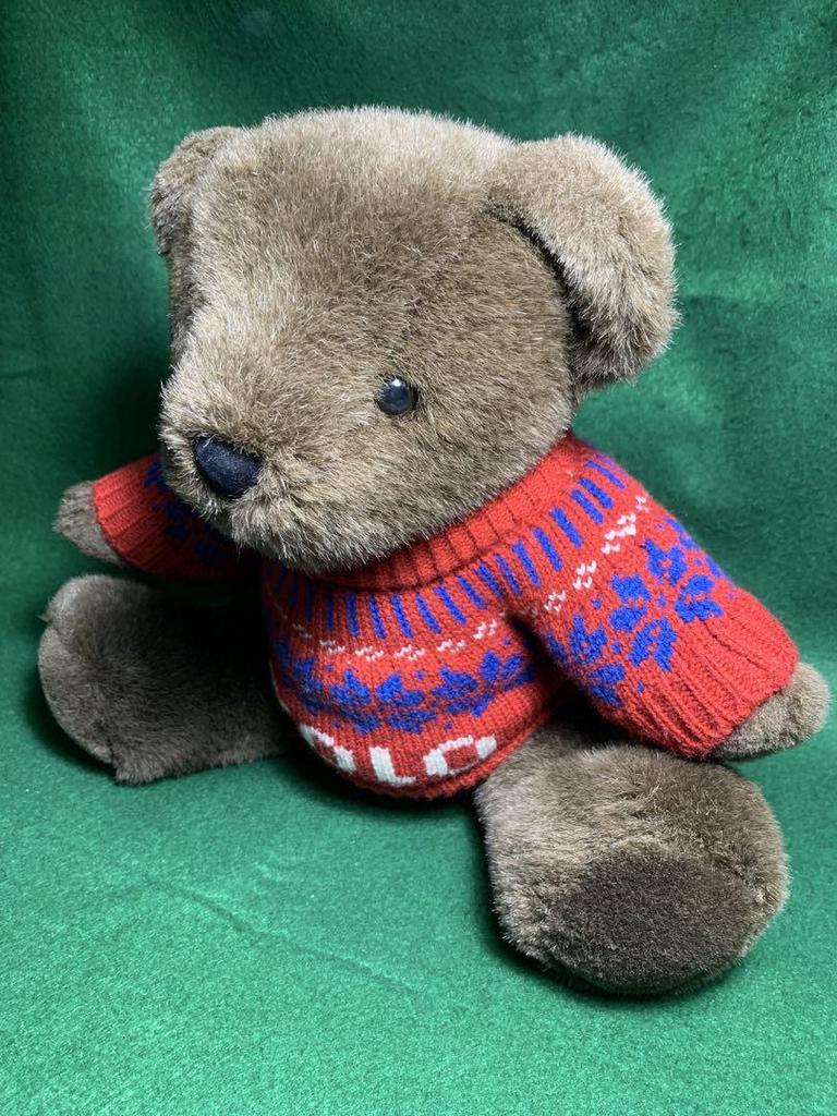 [USED] Polo Bear stuffed toy teddy bear sweater 2000