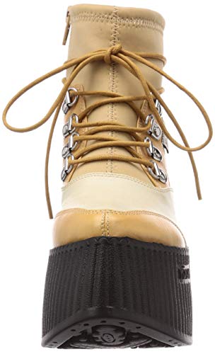Yosuke Women's Platform Lace-Up Short Boots, Beige, Size 23cm, 2600898