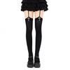 Silberne Kreuz Hosenträger Strümpfe 3D Kreuz Dünn Oberschenkelhoch Über Knie Socken Gothic Schwarz Weiß Party Club Mädchen Sexy Strümpfe
