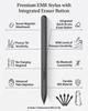 Magnetic EMR Stylus Pen with 4096 Levels of Pressure Sensitivity, Handwriting and Drawing Support, Palm Rejection, Eraser Function, 5 Replacement Nibs