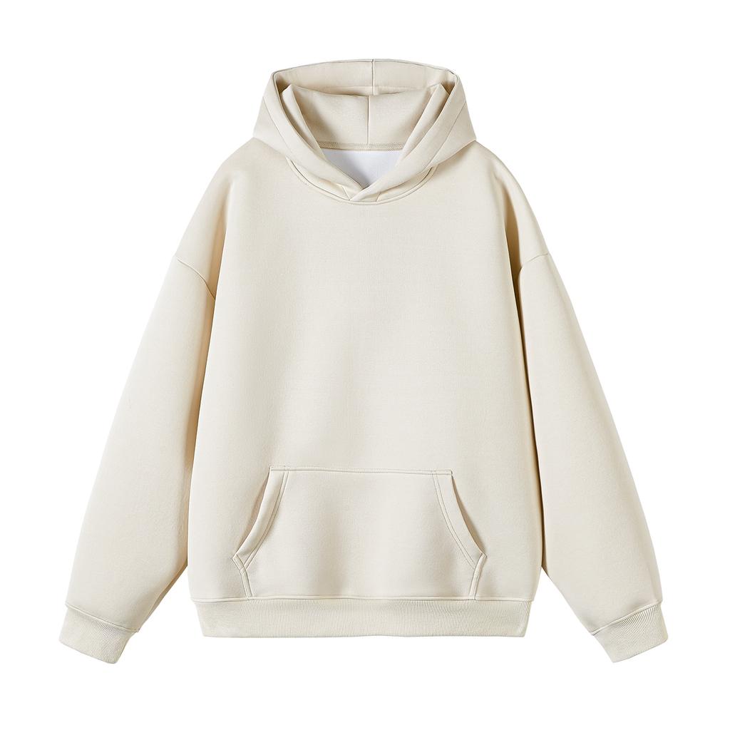 Spring Men Soild Color Hooded Sweatshirts High Street Cotton Pullover Hoodies 2025 New Men Y2K Vintage Hoody Clothes