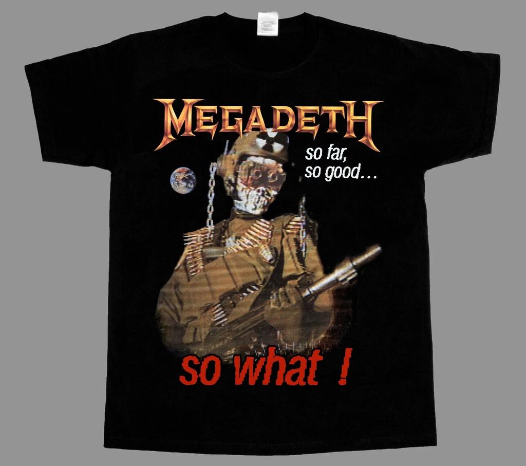 MEGADETH KILLING IS MY BUSINESS SO FAR,SO GOOD,SO WHAT T-SHIRT 3XL 4XL Men Women Men's T-Shirt Black Crew Neck Tee